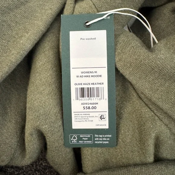 NWT! Women’s Alpine Design buttery soft green heather hooded sweatshirt Medium - Picture 4 of 4